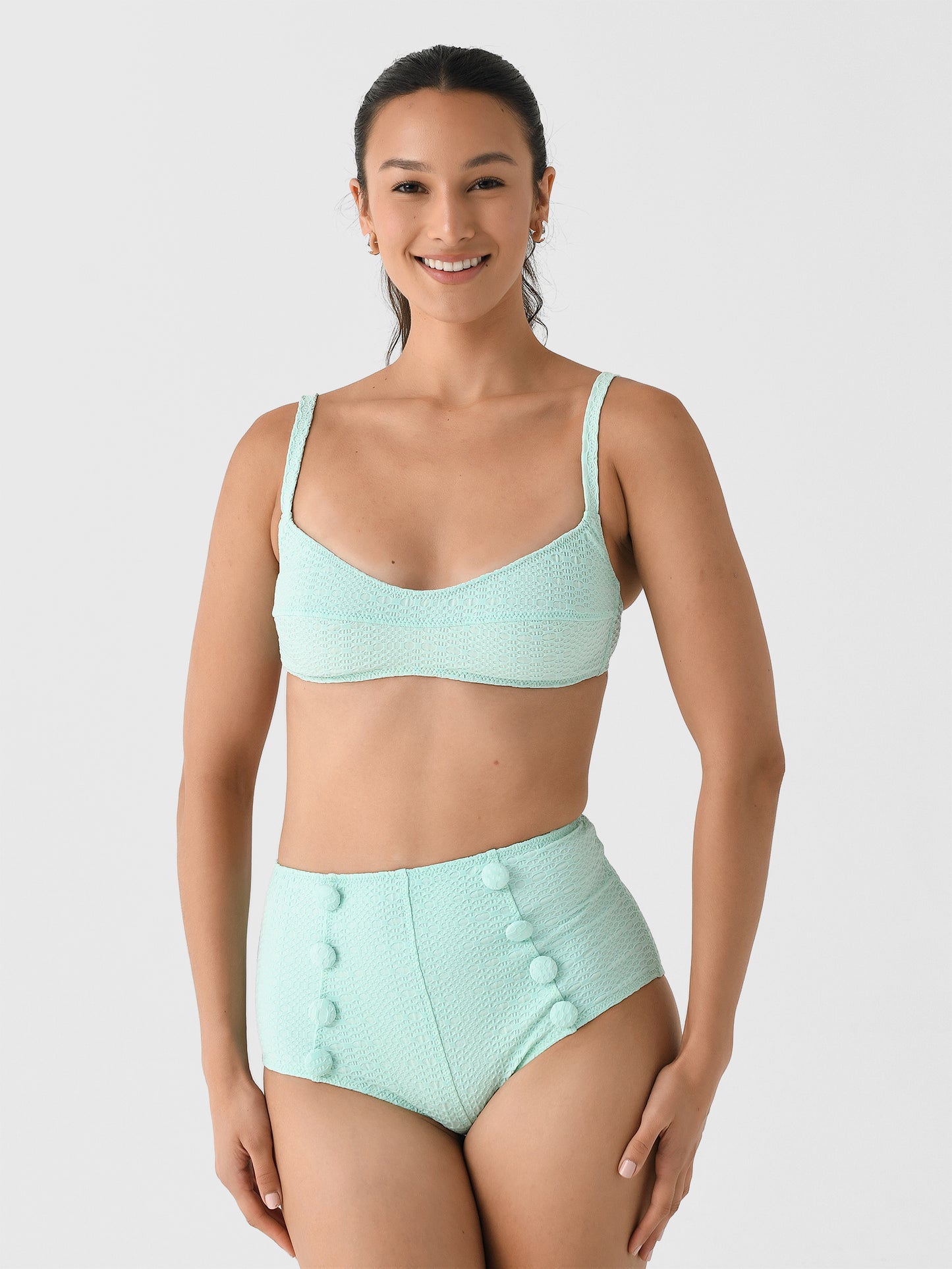 Lisa Marie Fernandez Women's Balconette High Waisted Bikini Set - Saint Bernard