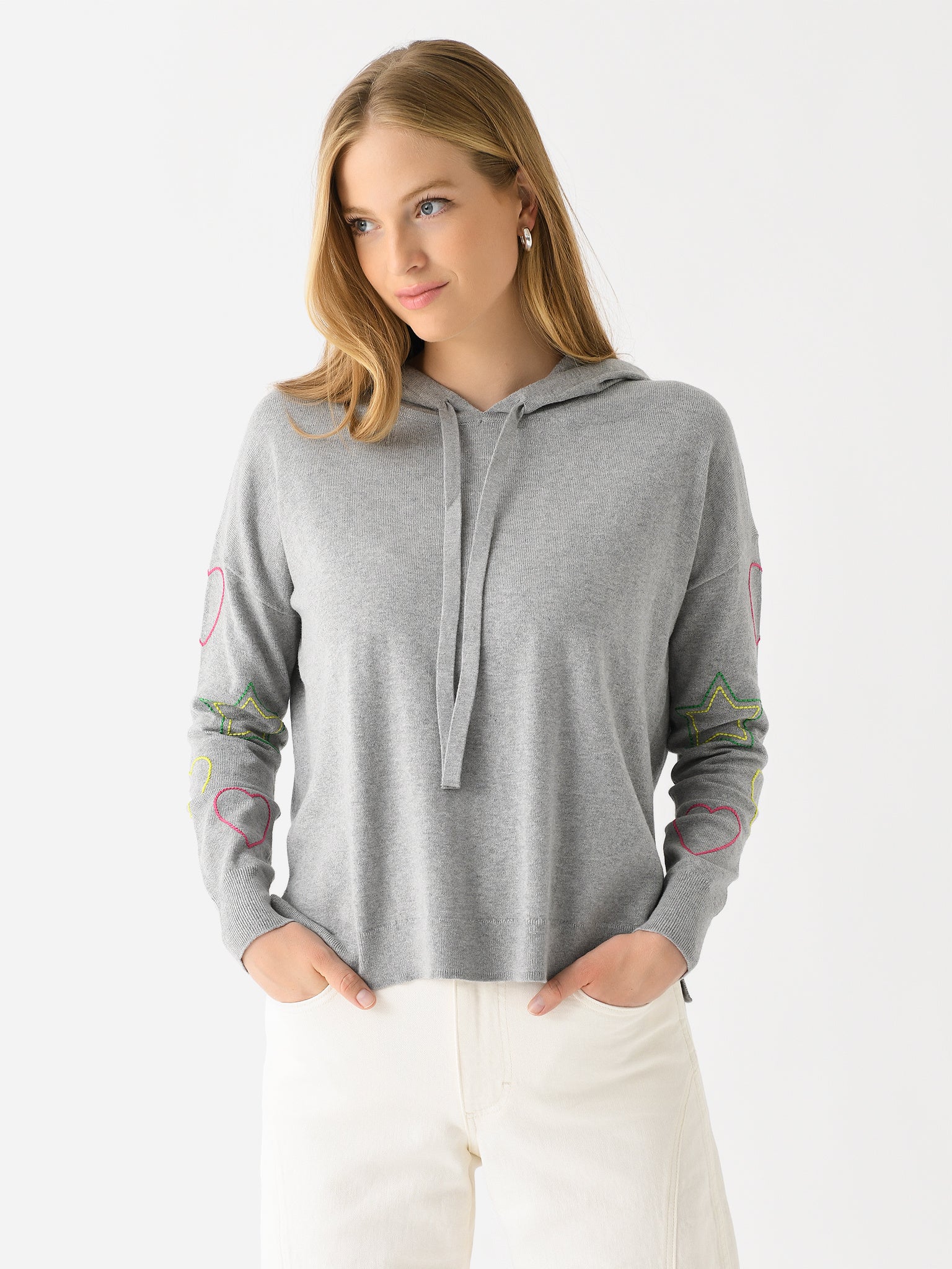 J Society Women's Heart Star Hoodie - Saint Bernard