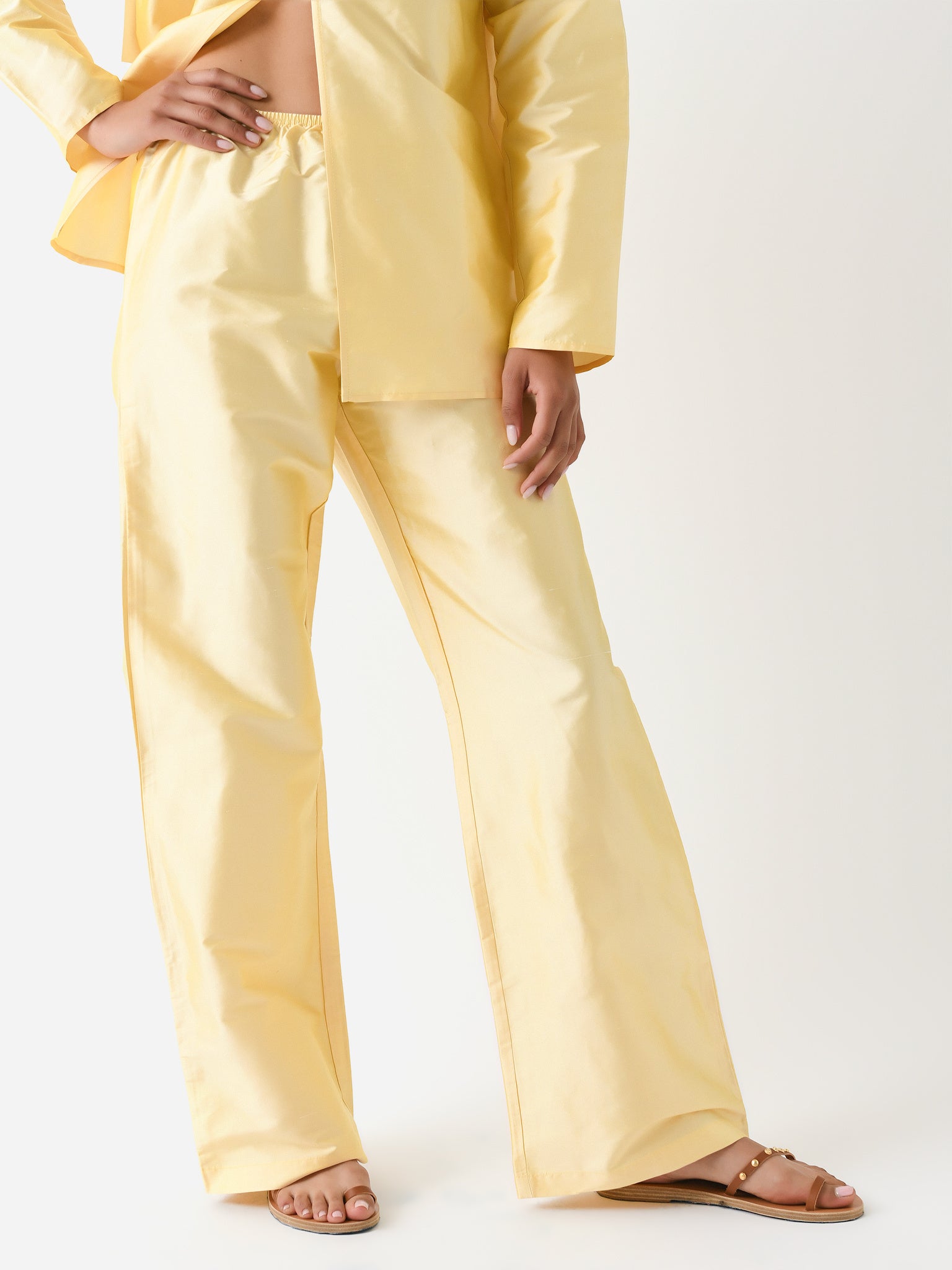 DONNI. Women's The Taffeta Simple Pant - Saint Bernard