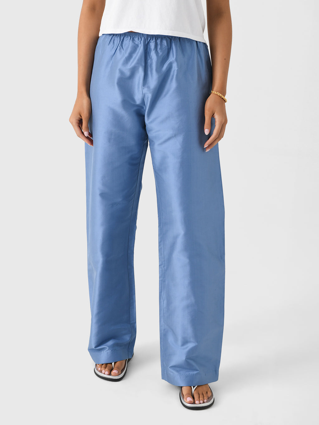 DONNI. Women's The Taffeta Simple Pant - Saint Bernard