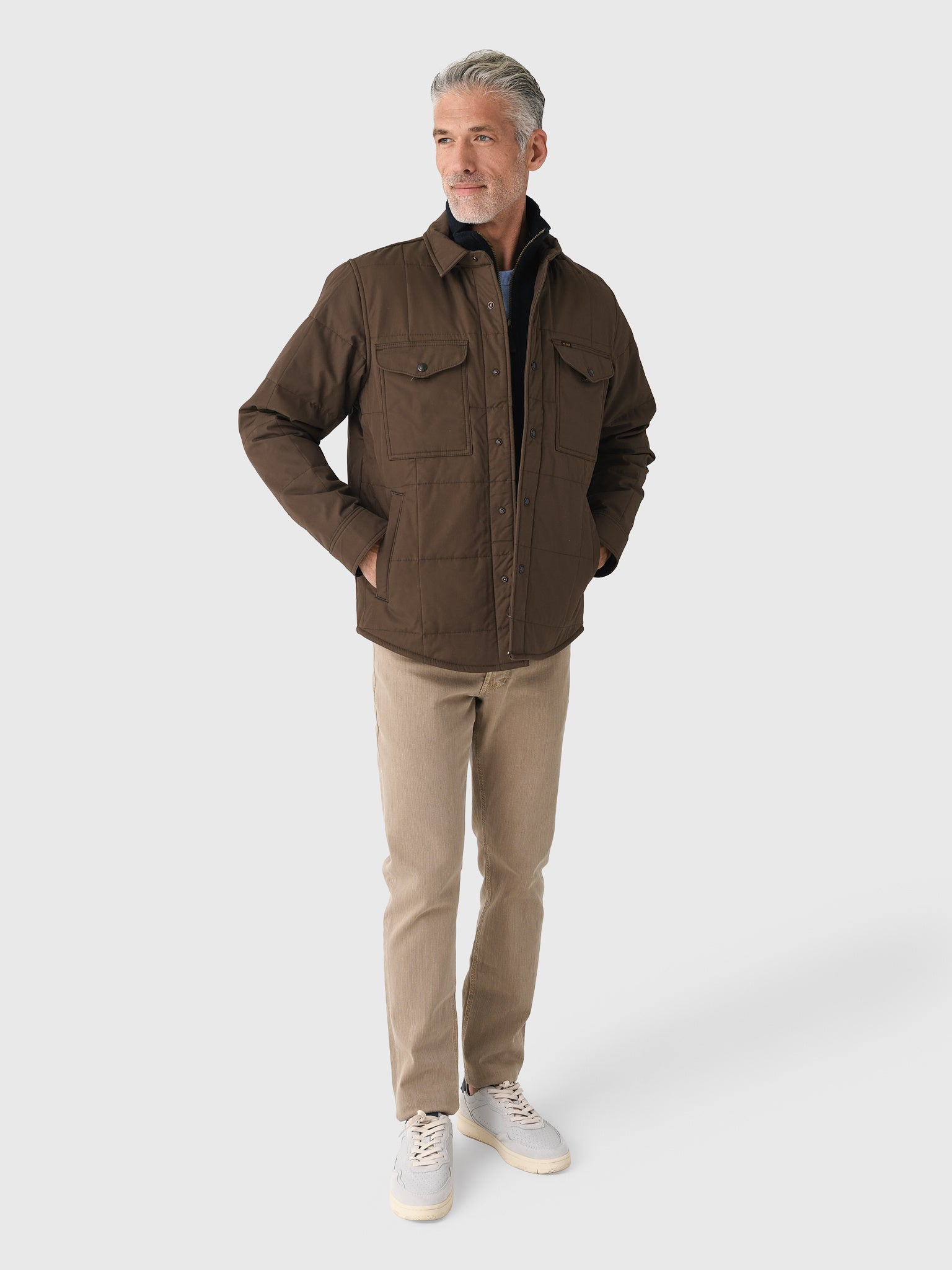 C.C. Filson Co. エルボーパッチジャケット XS Cover cloth quilted jac-shirt by Filson | Slate black (Brown)