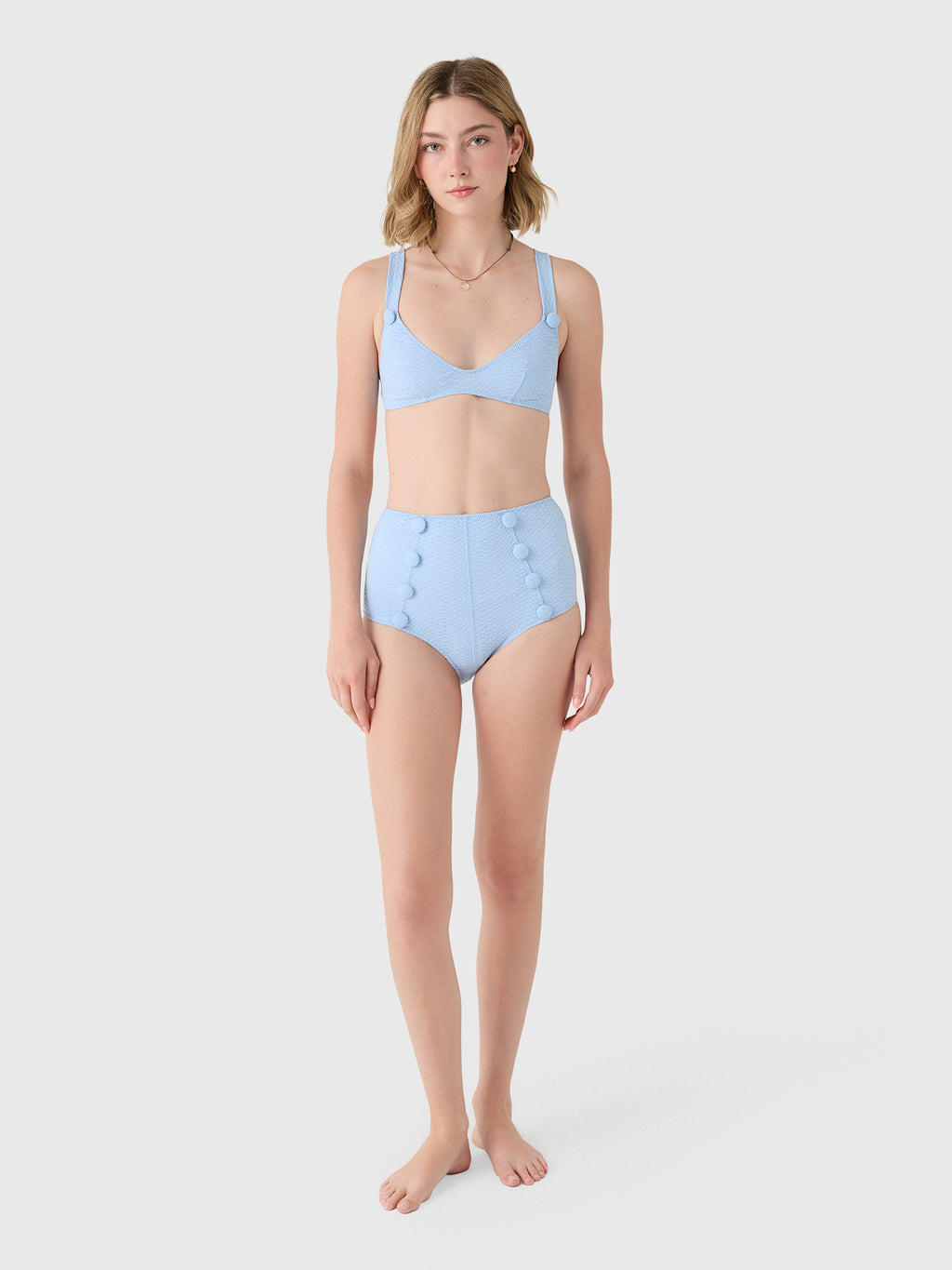 Lisa Marie Fernandez Women's Magdalena High-Waist Bikini Set - Saint Bernard
