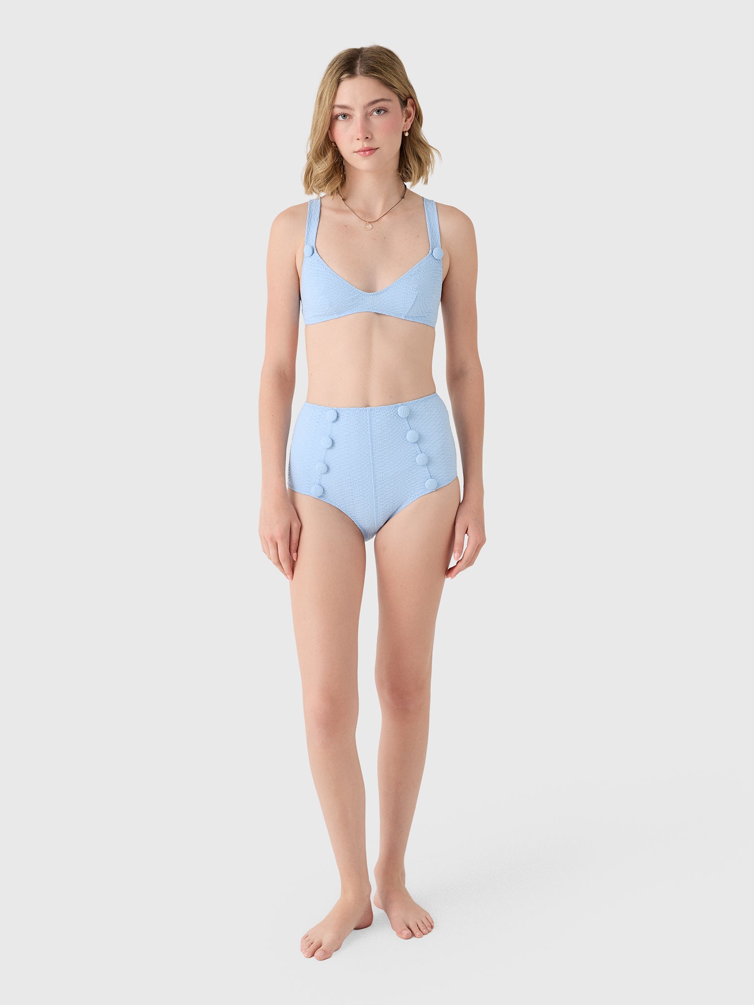 Lisa Marie Fernandez Women's Magdalena High-Waist Bikini Set - Saint Bernard