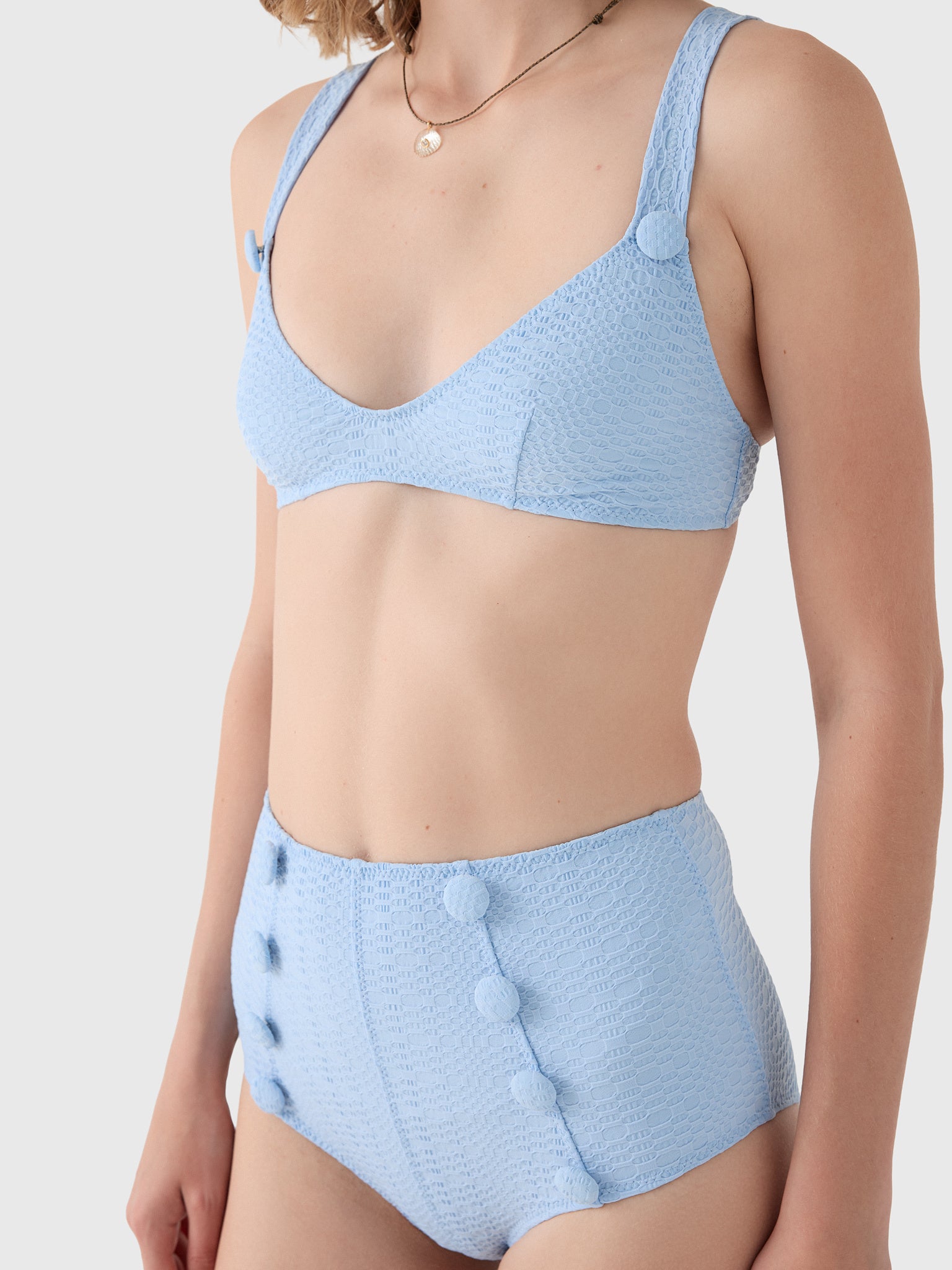 Lisa Marie Fernandez Women's Magdalena High-Waist Bikini Set - Saint Bernard