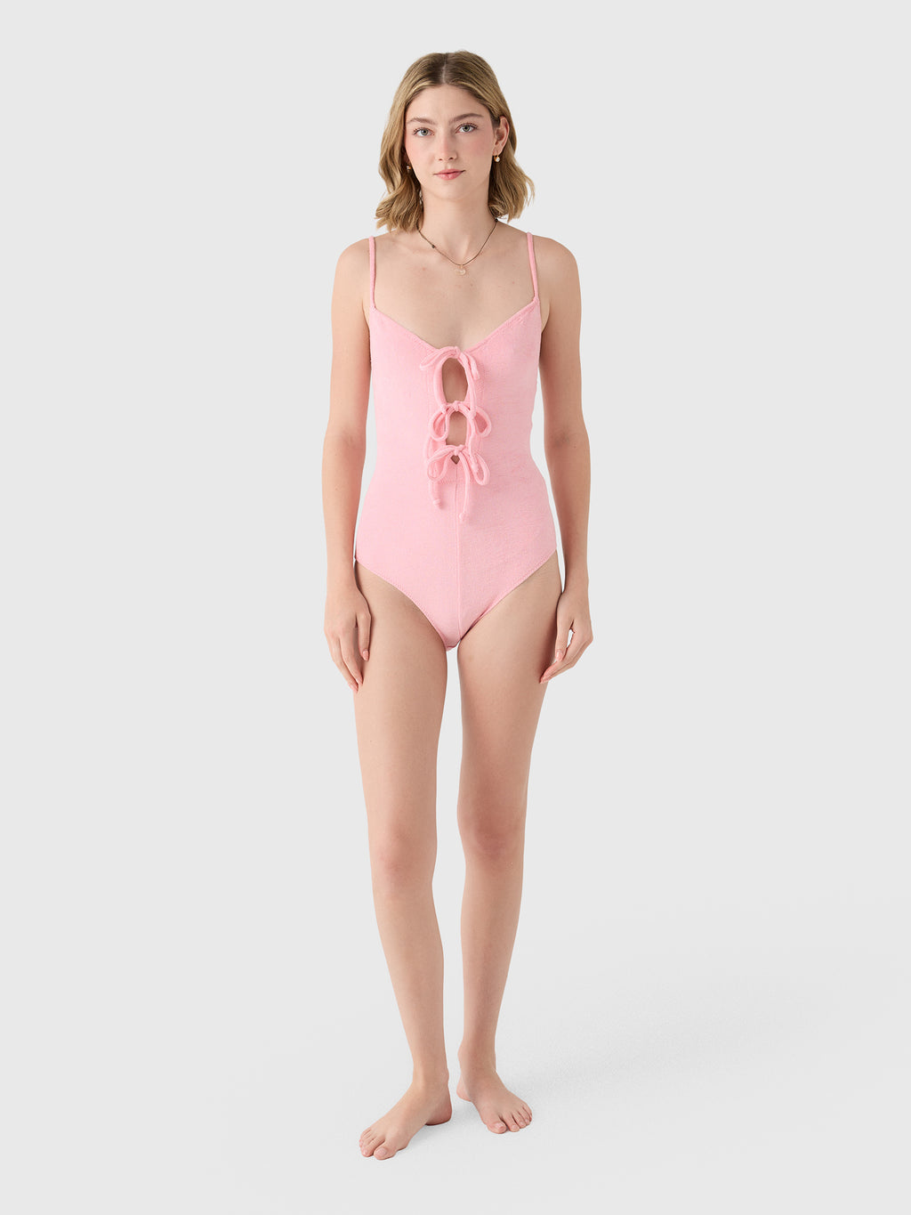 Lisa Marie Fernandez Women's Three Tie Maillot One-Piece Swimsuit - Saint Bernard