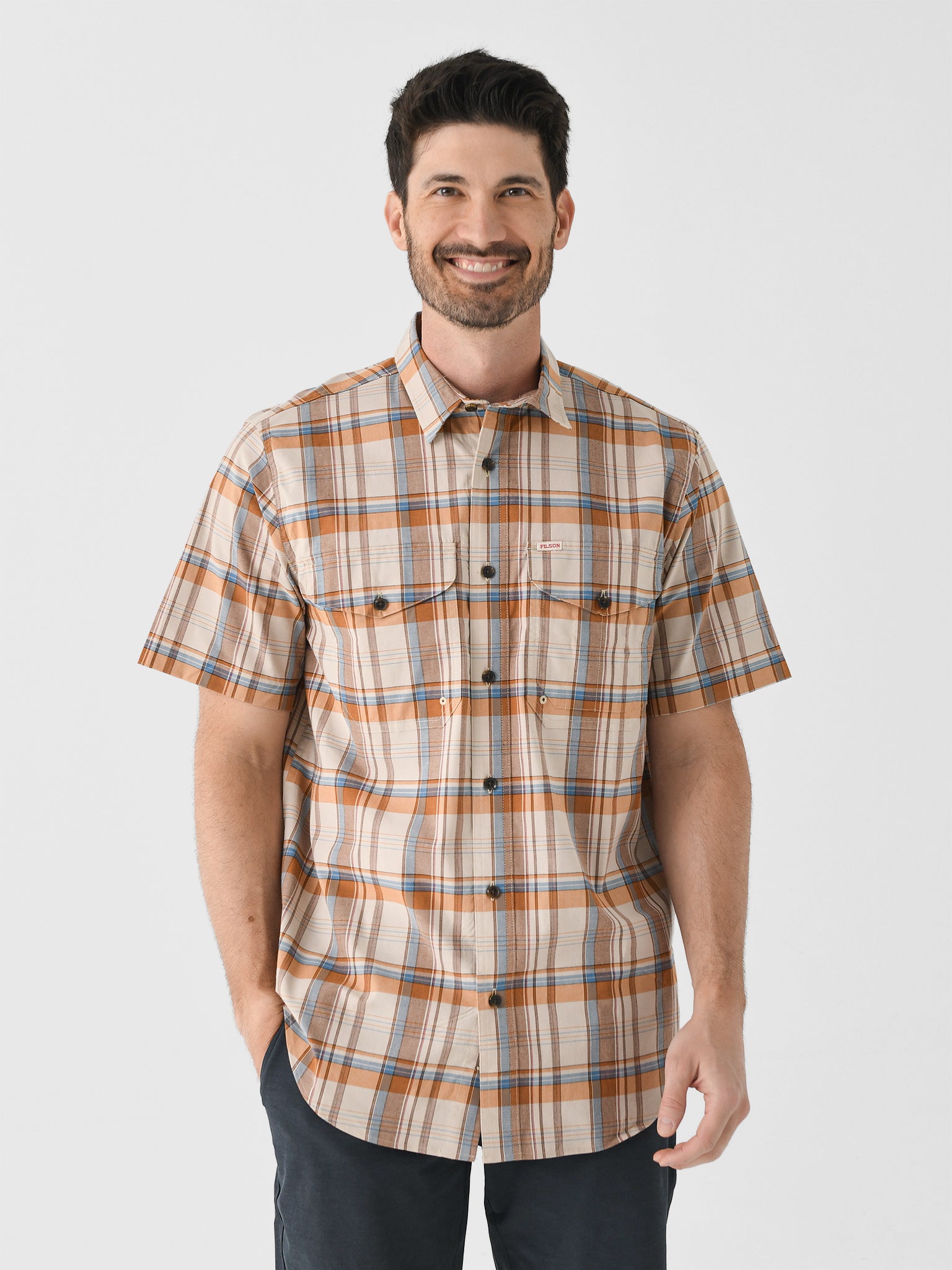 Filson Men's Twin Lakes Short Sleeve Sport Shirt - Saint Bernard