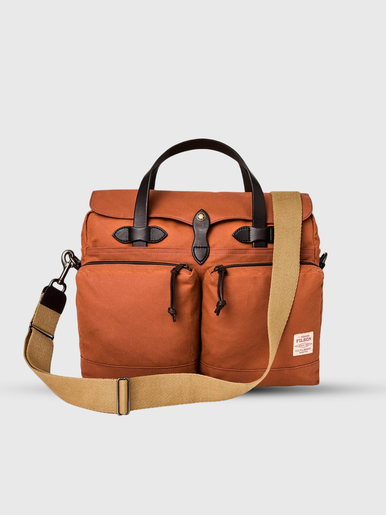 Filson 24 Hour Tin Cloth Briefcase - Saint Bernard