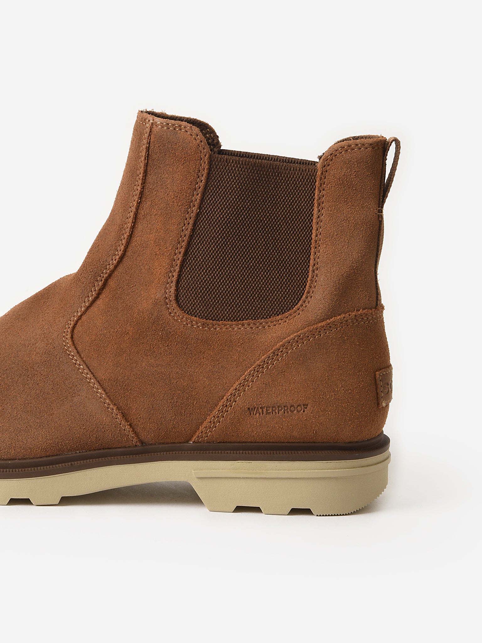 Sorel Men's Carson Chelsea Waterproof Boots - Camel Brown, Oatmeal - Size 10並行輸入