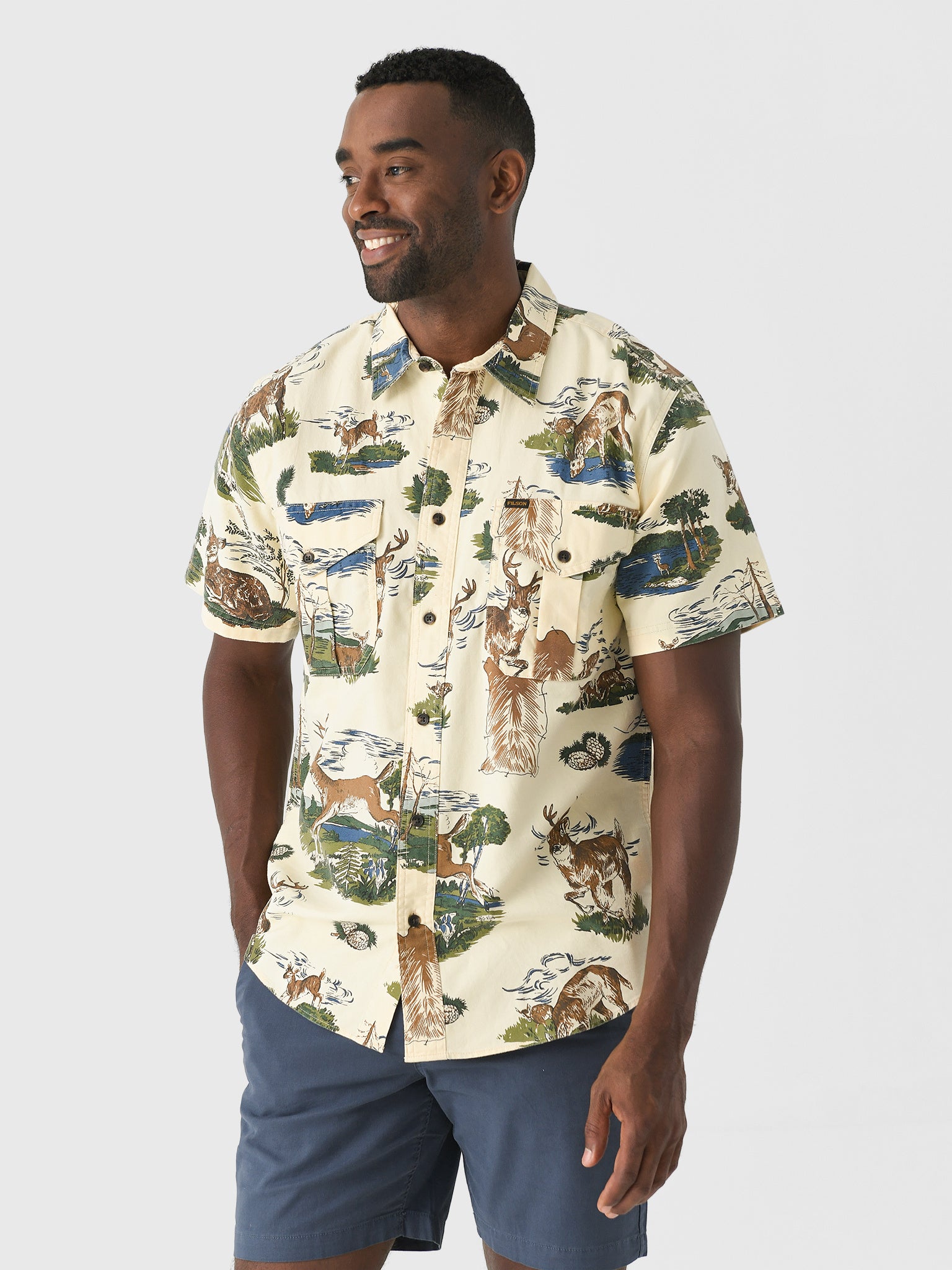 Filson Men's Short Sleeve Lightweight Alaskan Guide Shirt - Saint Bernard