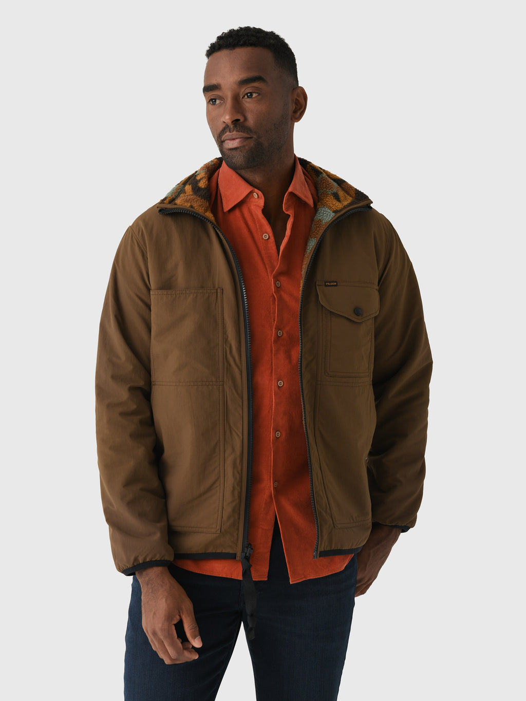 Filson Men's Reversible Pile Fleece Jacket - Saint Bernard