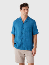Frescobol Carioca Men's Angelo Linen Shirt - Saint Bernard