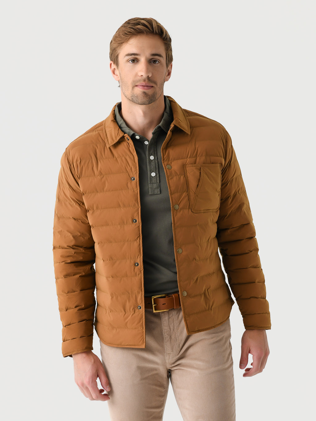 Billy Reid Men's Baffle Shirt Jacket - Saint Bernard