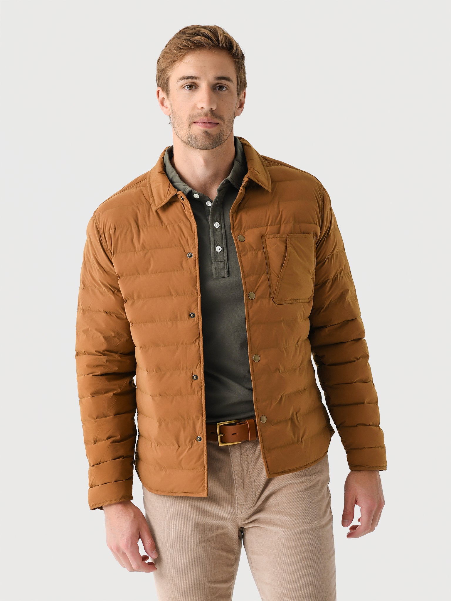 Billy Reid Men's Baffle Shirt Jacket - Saint Bernard