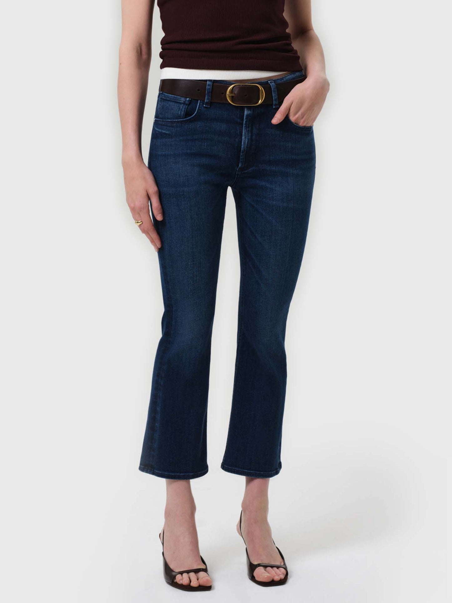 Citizens Of Humanity Women's Isola Cropped Boot Jean - Saint Bernard