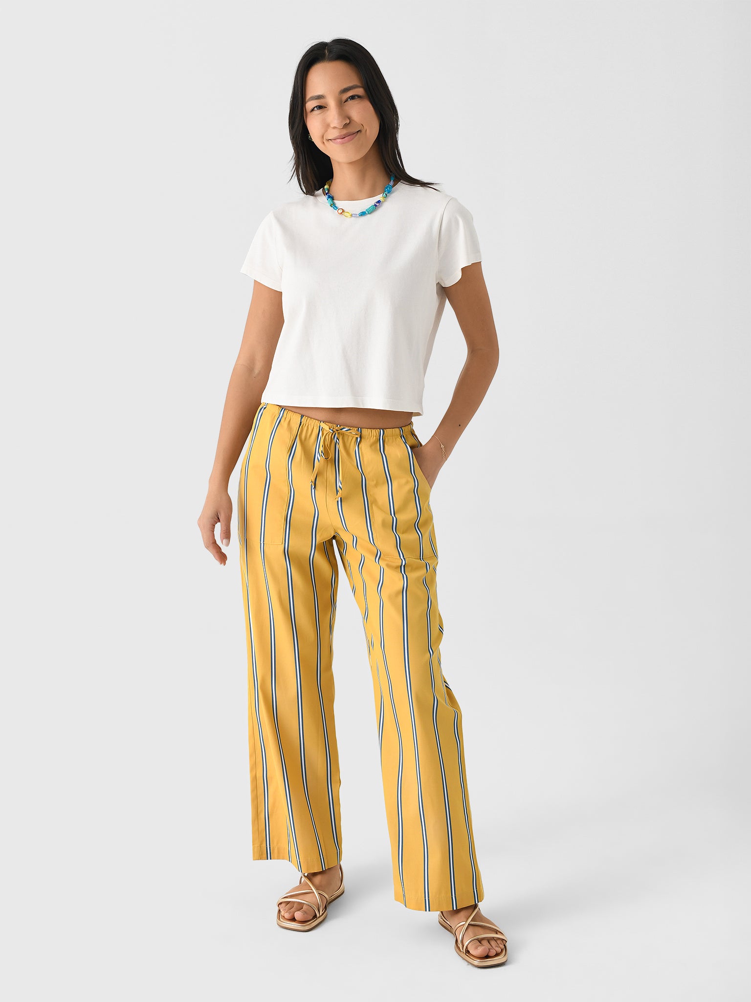 DONNI. Women's The Stripe Pop Drawstring Pant – Saint Bernard