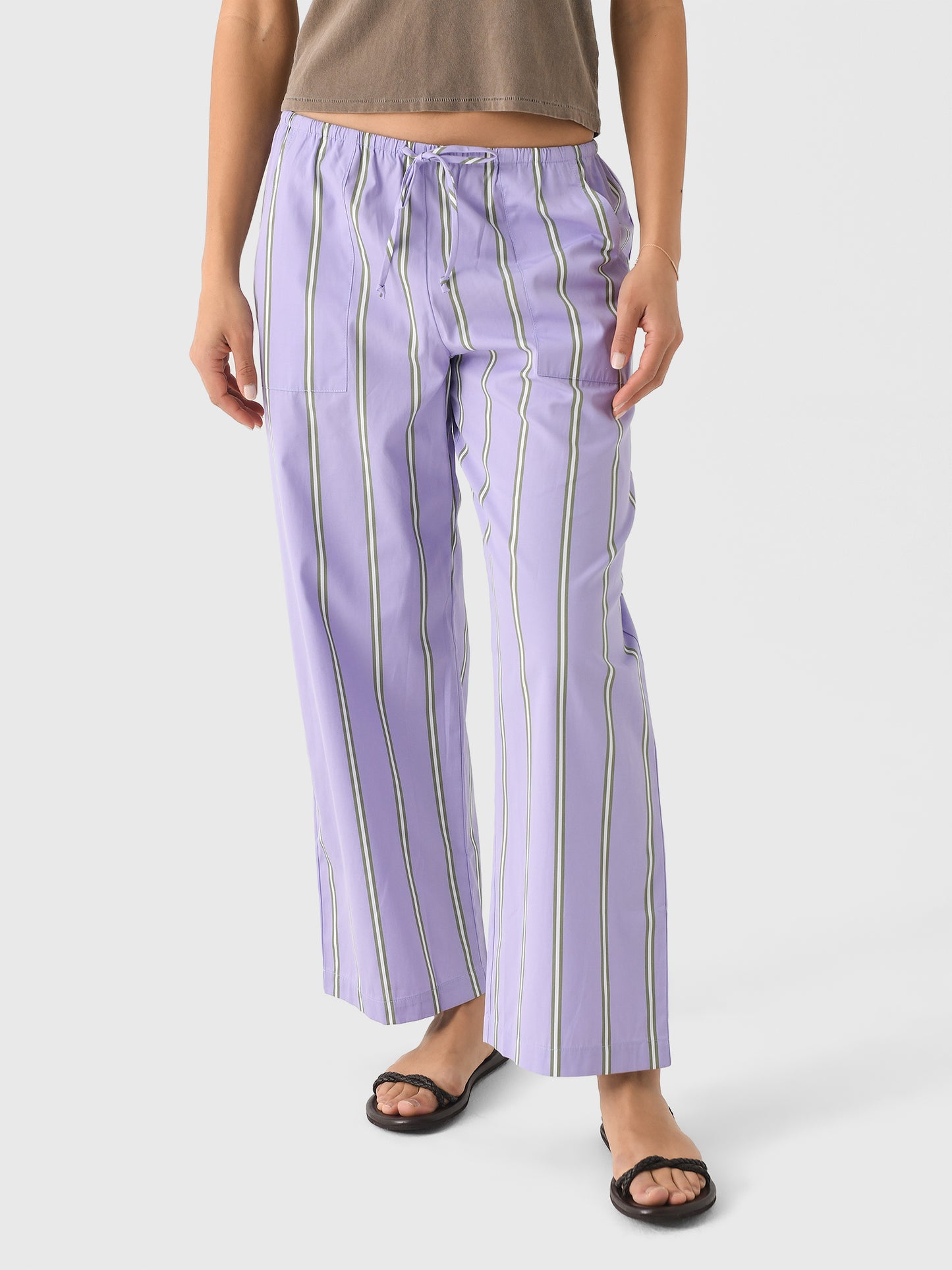DONNI. Women's The Stripe Pop Drawstring Pant - Saint Bernard
