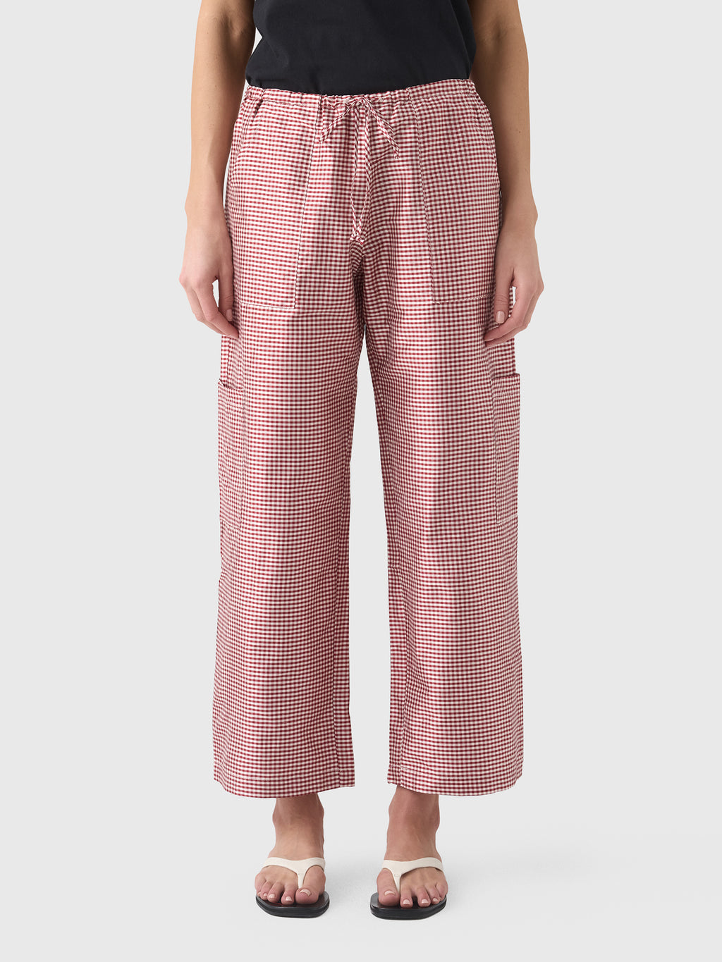 DONNI. Women's The Taffeta Drawstring Cargo Pant - Saint Bernard