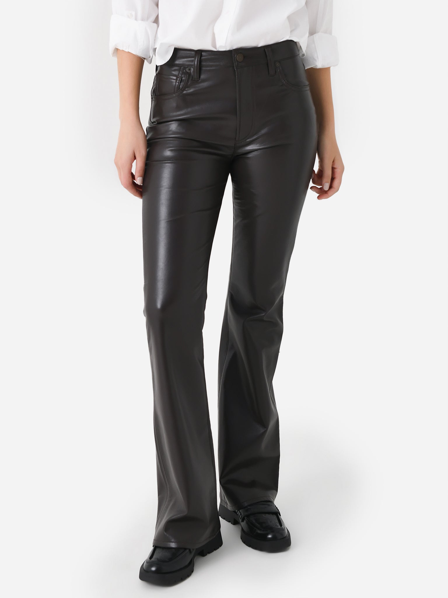 Citizens Of Humanity Women's Lilah High Rise Recycled Leather Bootcut Pant - Saint Bernard