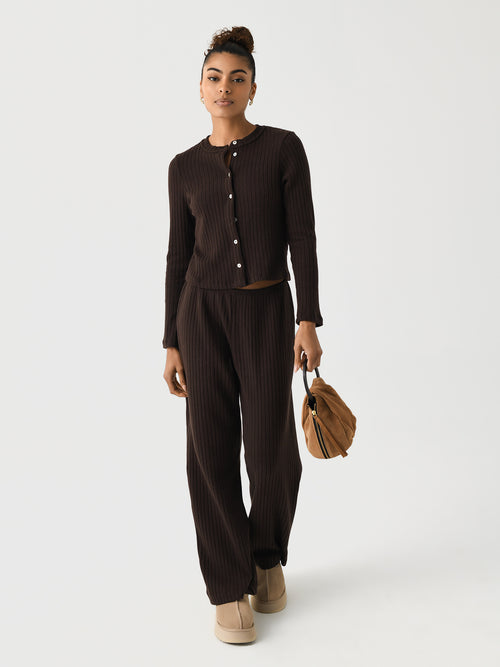 DONNI. Women's The Sweater Rib Simple Pant