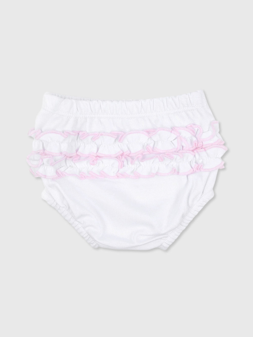 Magnolia Baby Baby Girls' Baby Joy Pink Crochet Trim Ruffle Diaper Cover Set - Saint Bernard