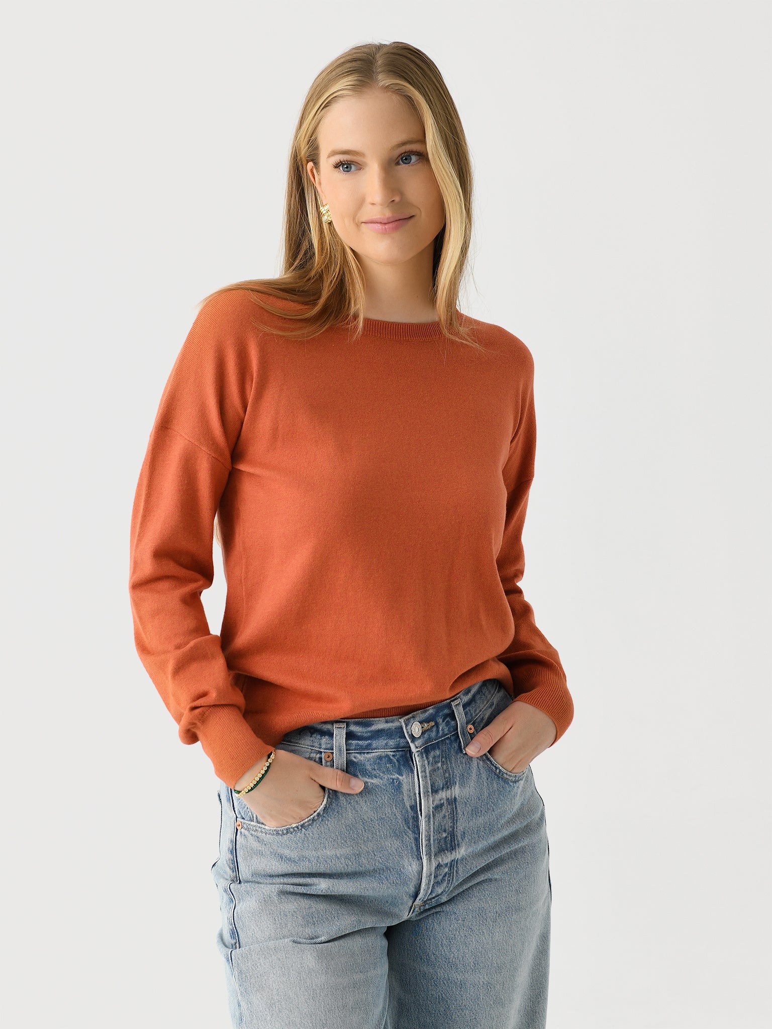 J Society Women's Heart Sleeve Sweater - Saint Bernard