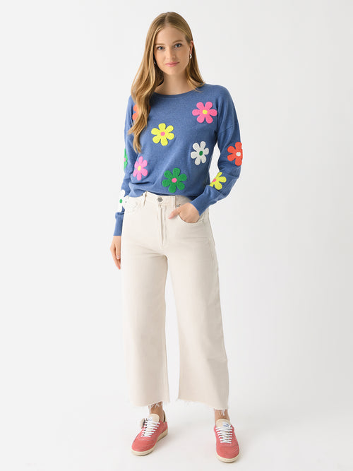 J Society Women's Bright Flower Crew
