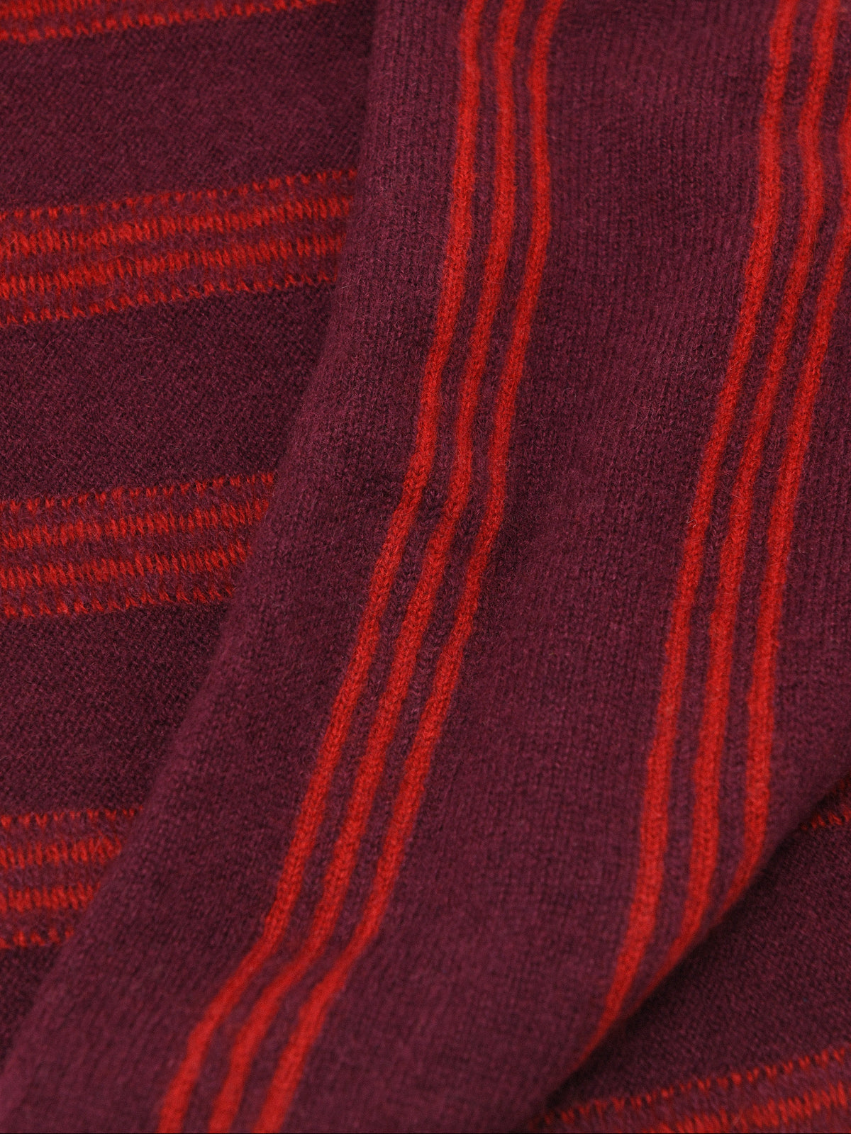 White & Warren Women's Cashmere Striped Neckerchief - Saint Bernard