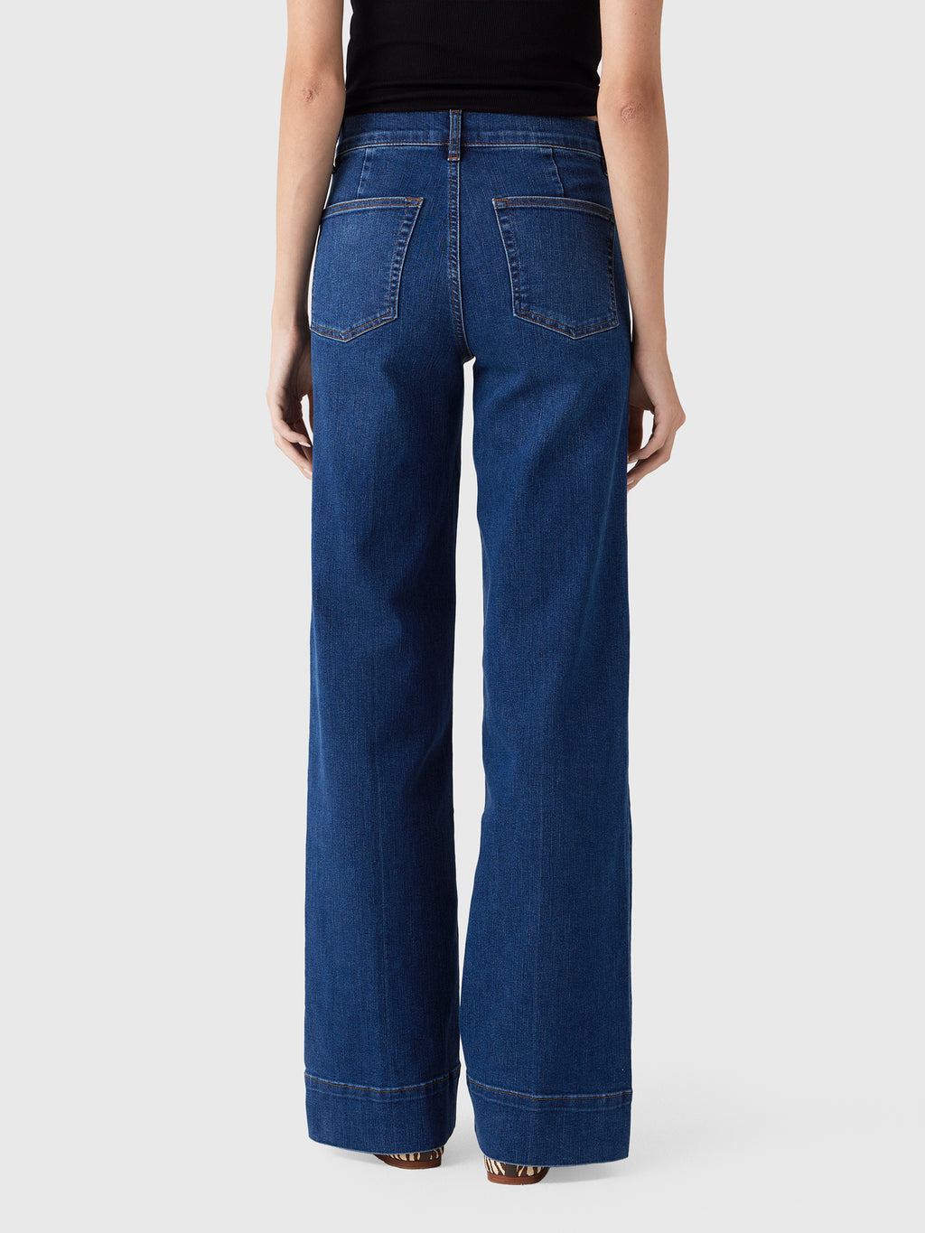 Frame Women's Le Slice Slim Palazzo Long Jean - Saint Bernard