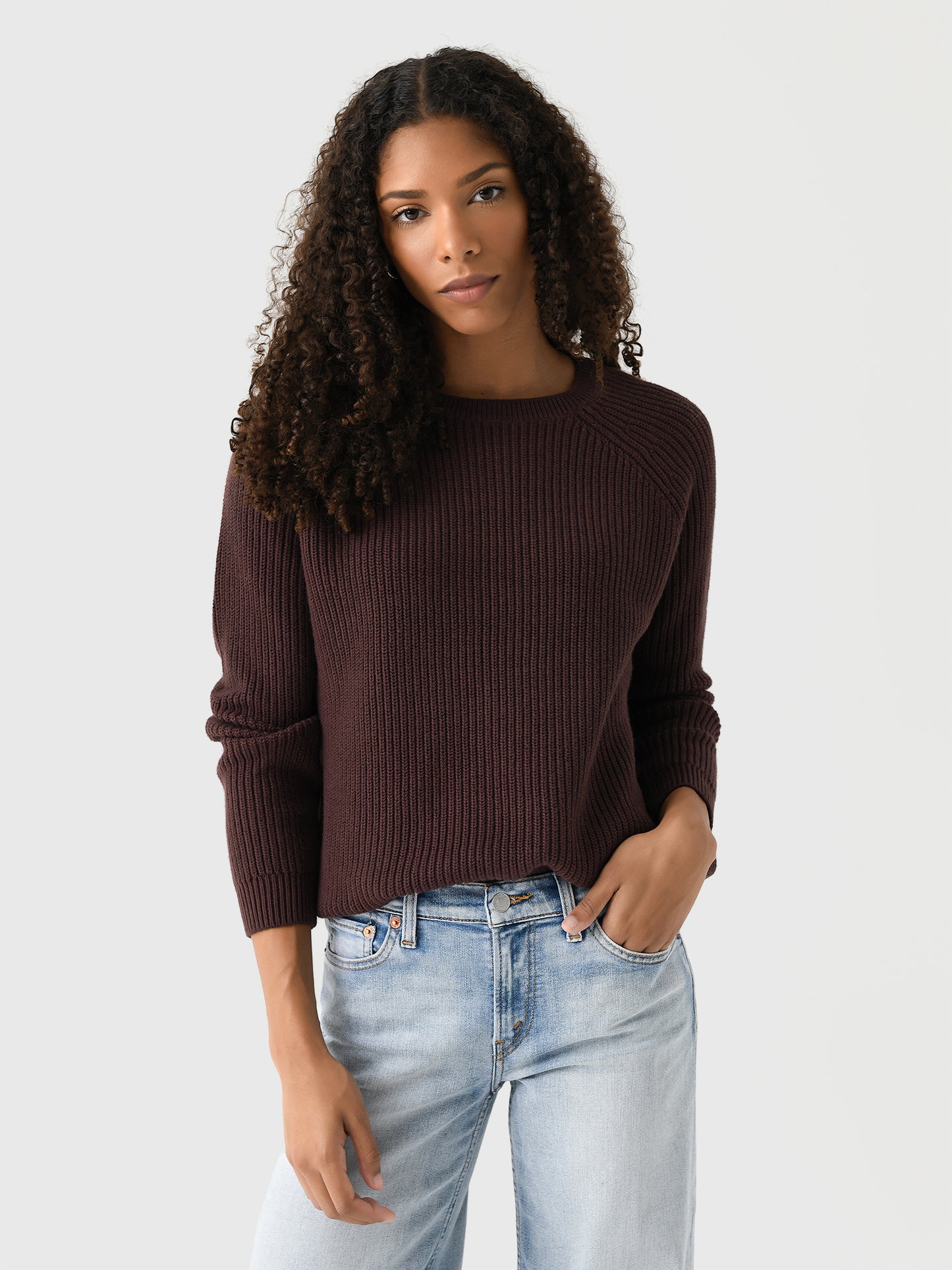 J Society Women's Shaker Crew Sweater - Saint Bernard