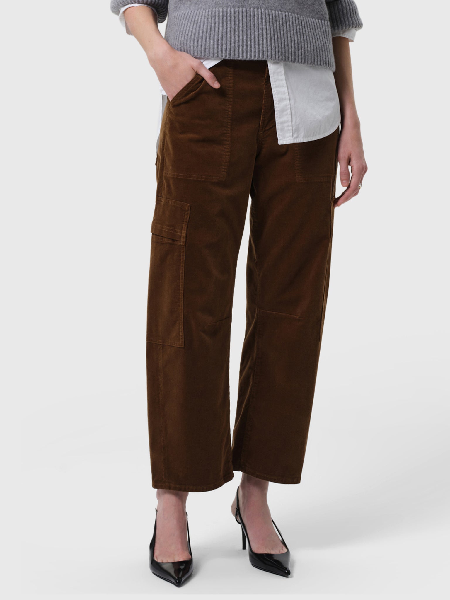 Citizens Of Humanity Women's Marcelle Low Slung Cargo Pant - Saint Bernard