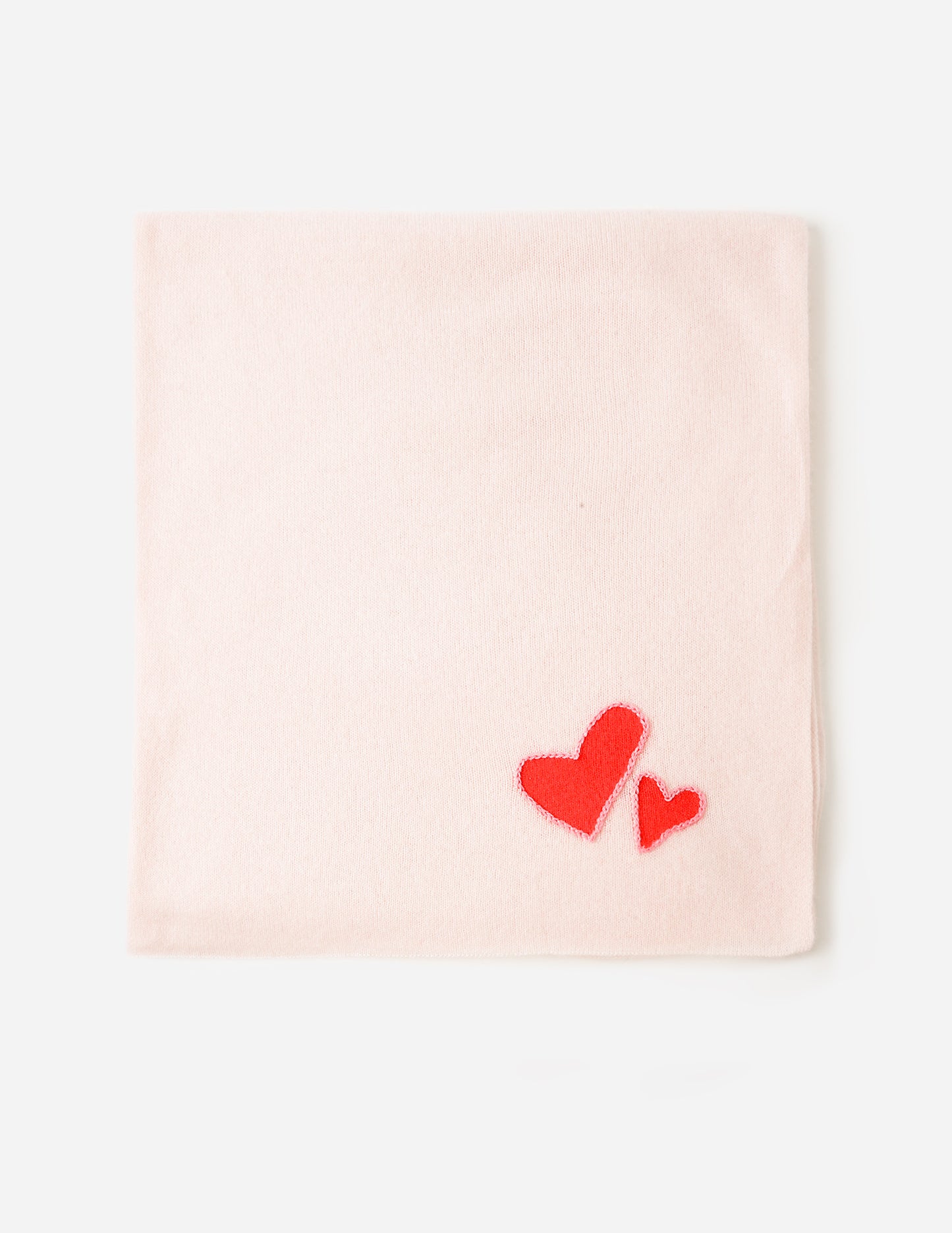 White + Warren Cashmere Embroidered Heart Travel Wrap