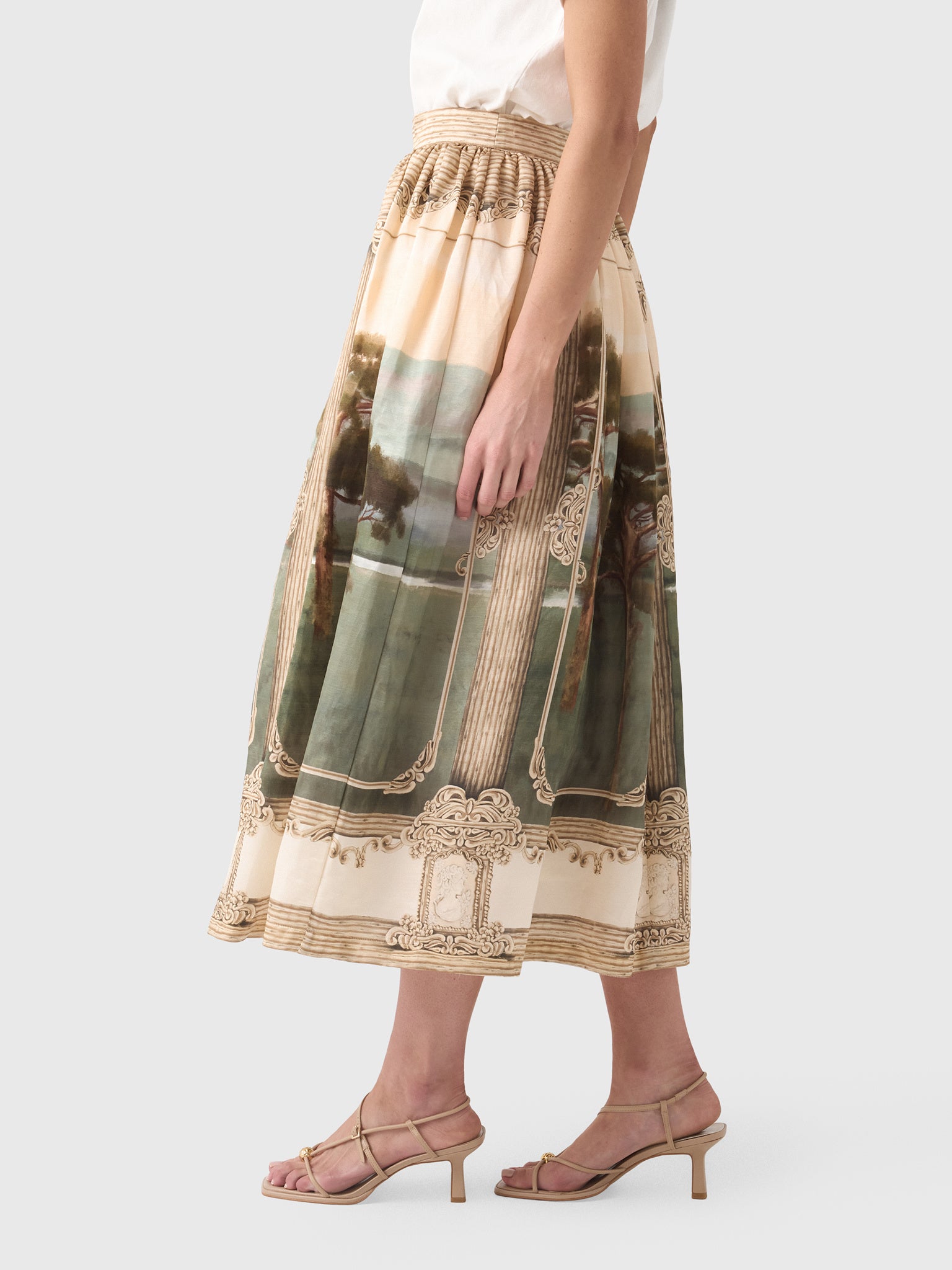 Agua By Agua Bendita Women's Tangelo Paraiso Midi Skirt - Saint Bernard