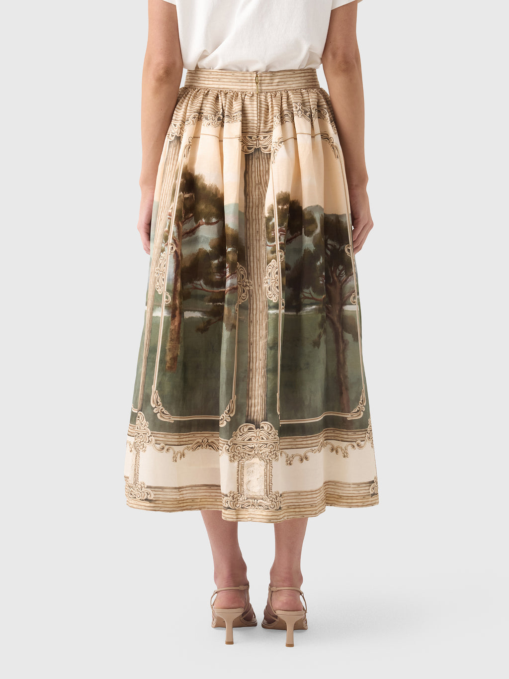 Agua By Agua Bendita Women's Tangelo Paraiso Midi Skirt - Saint Bernard