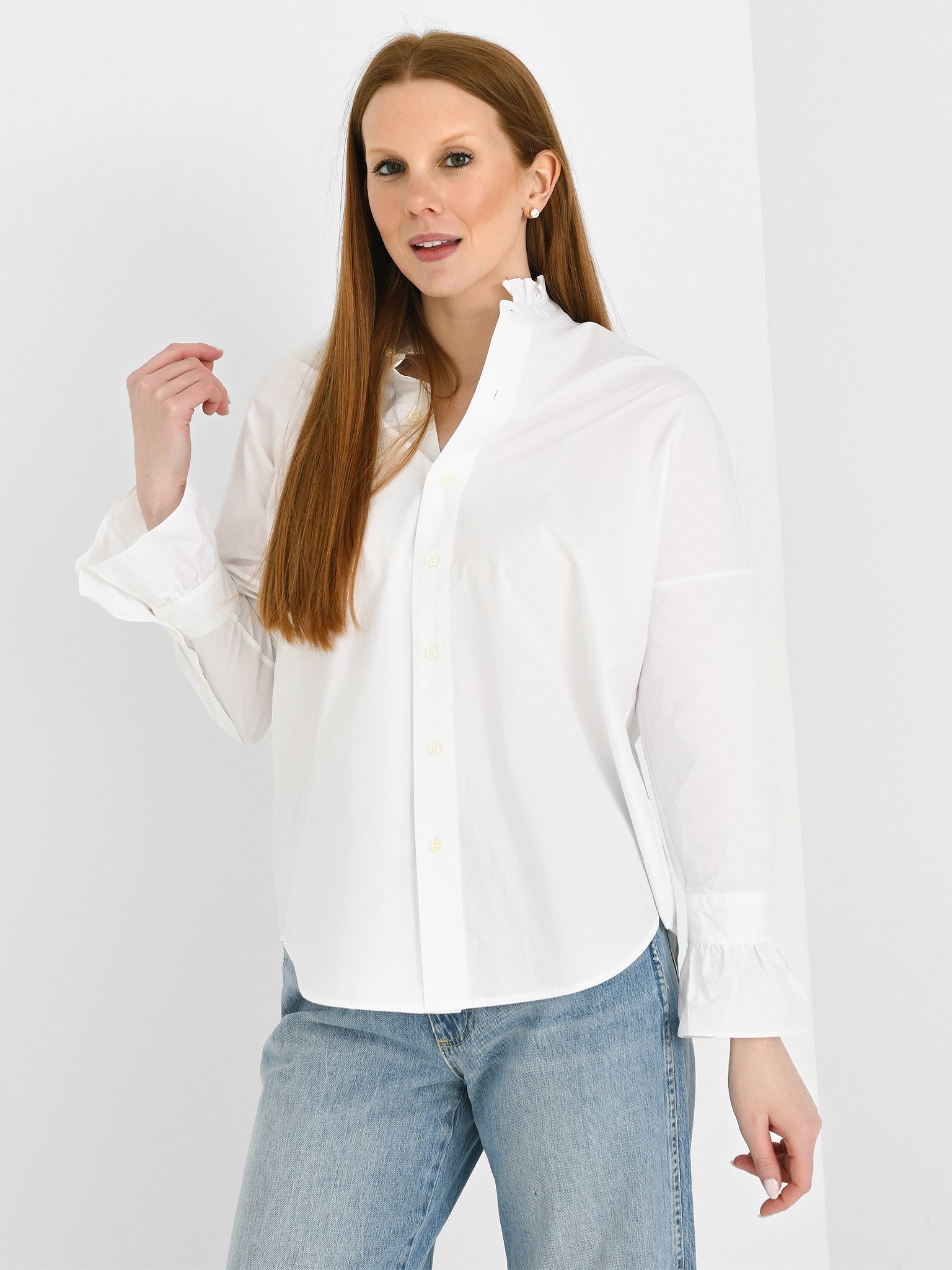 Alex Mill Women's Easy Ruffle Shirt - Saint Bernard