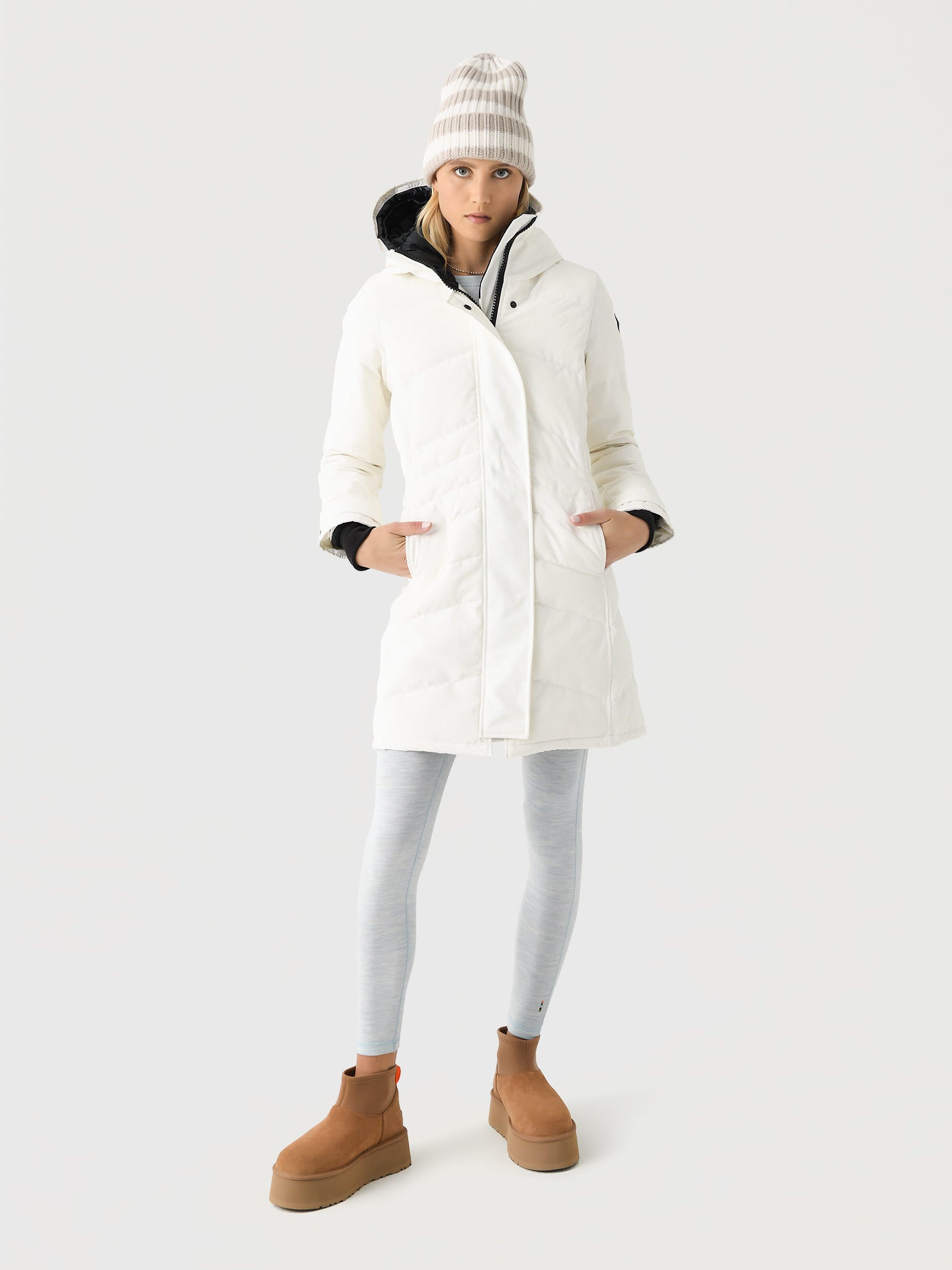 Lorette Parka Canada Goose White Jacket Womens Canada Goose
