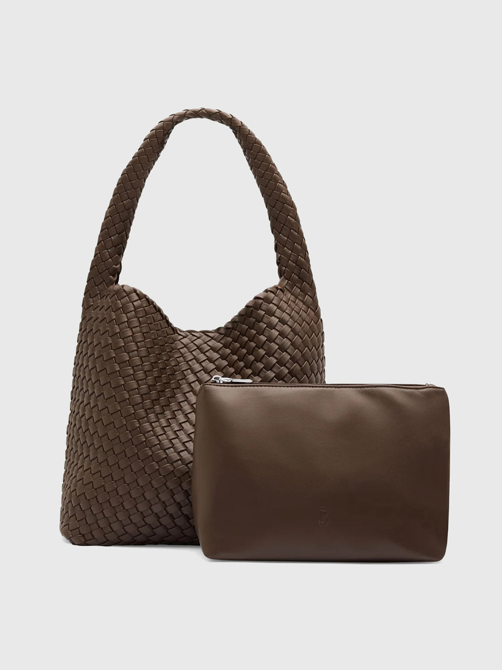 Rylan Alt-Leather Woven Large Tote - Saint Bernard
