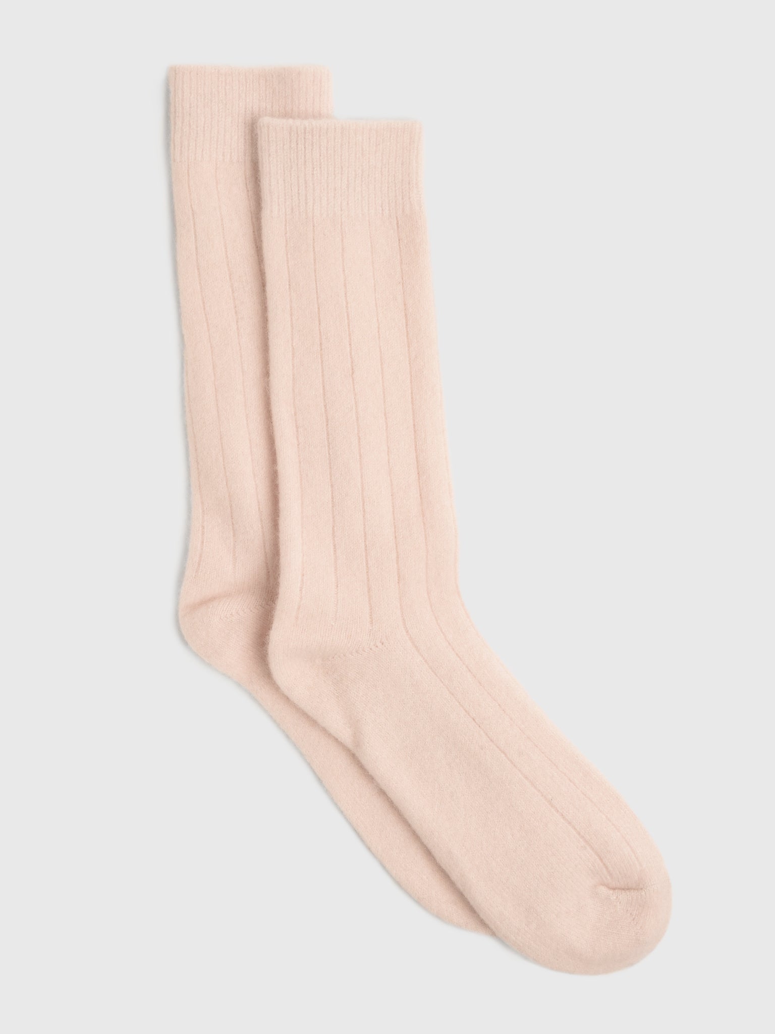 White + Warren Women's Cashmere Ribbed Socks - Saint Bernard