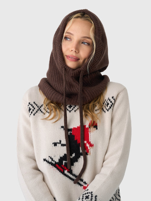 White + Warren Women's Cashmere Ribbed Balaclava
