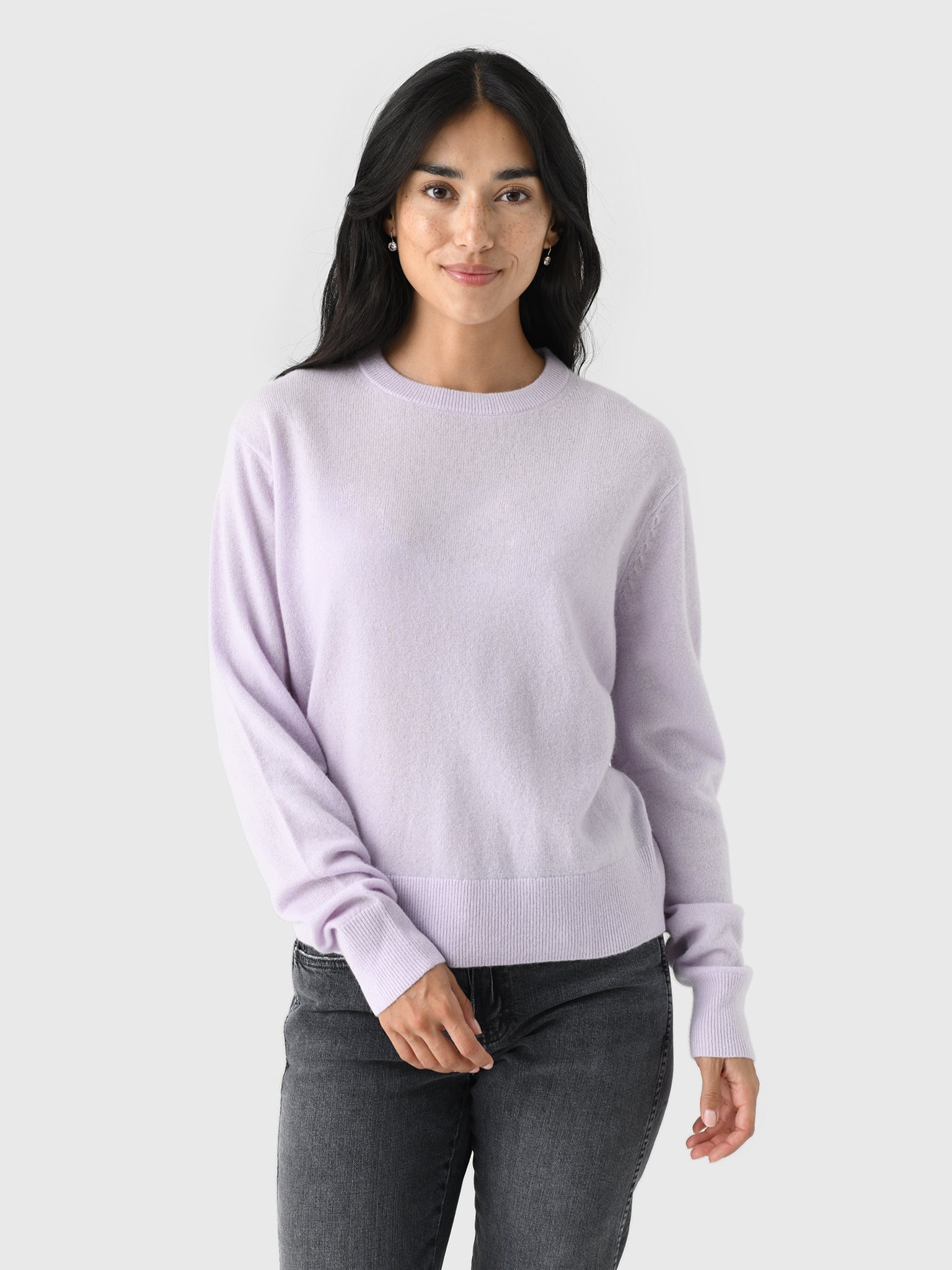 White + Warren Women's Cashmere Crewneck Sweater - Saint Bernard