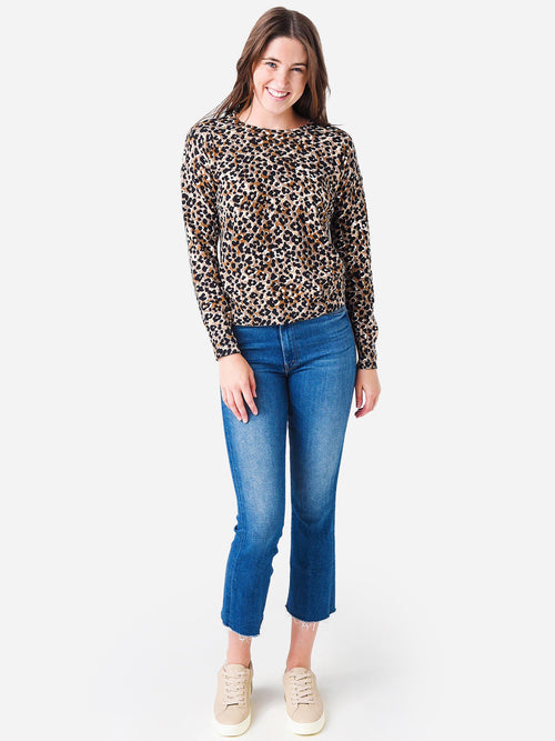 J Society Women's Patterned Crew Neck Sweater