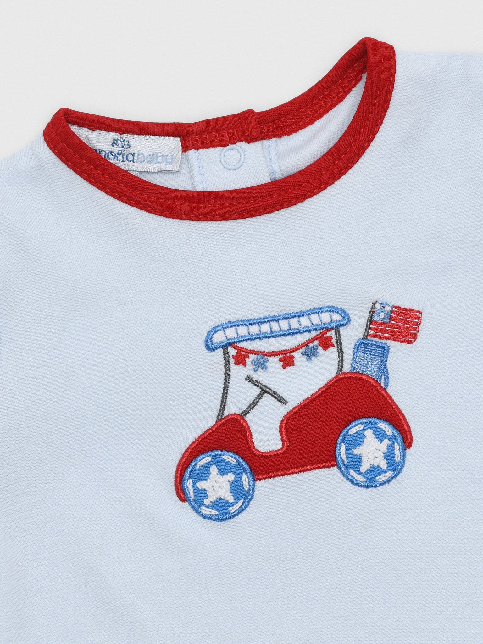 Magnolia Baby Baby Boys' Patriotic Putts Combo Short Playsuit - Saint Bernard