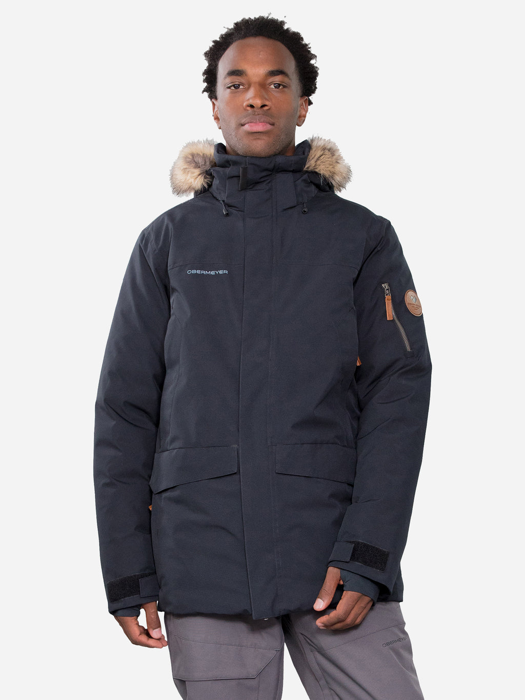 Obermeyer Men's Ridgeline Jacket w/ Faux Fur - Saint Bernard