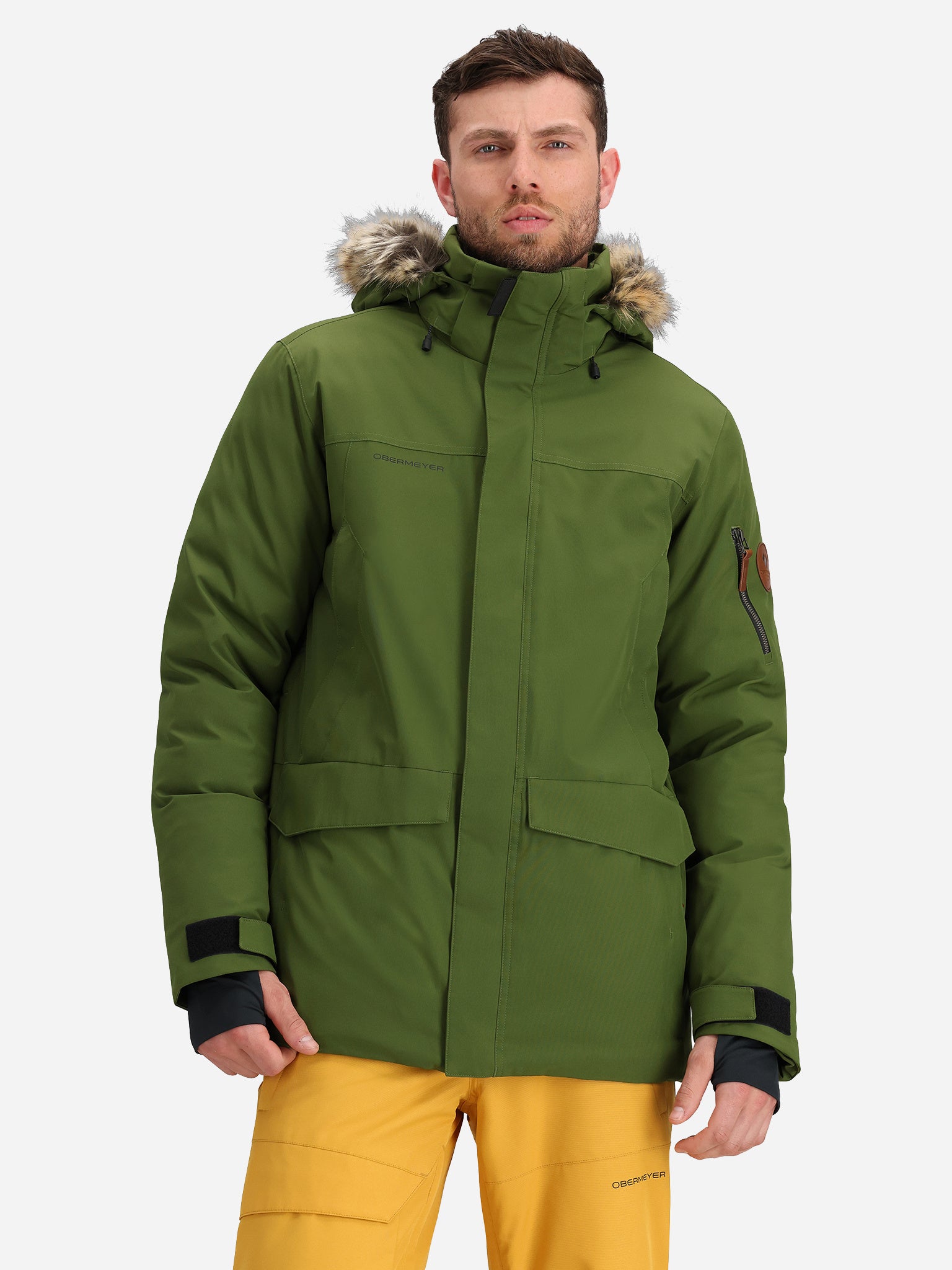 Obermeyer Men's Ridgeline Jacket w/ Faux Fur - Saint Bernard