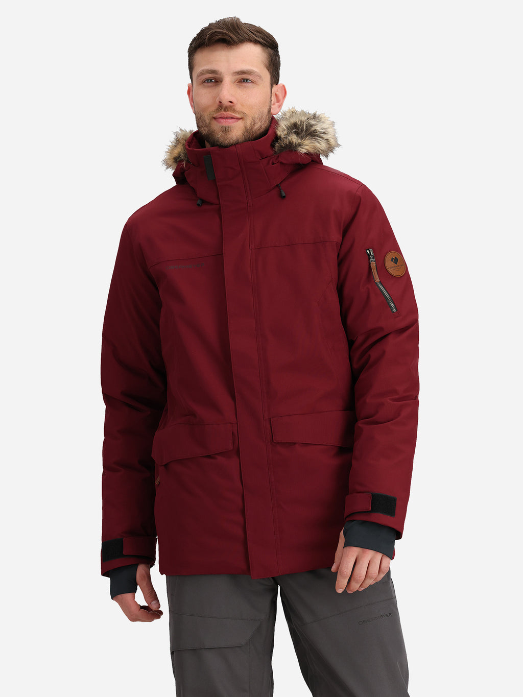 Obermeyer Men's Ridgeline Jacket w/ Faux Fur - Saint Bernard