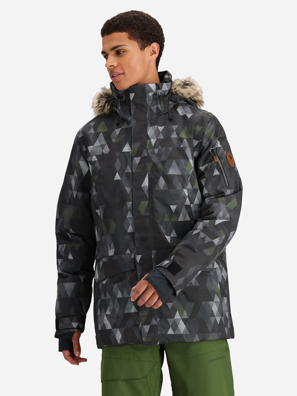 Obermeyer Men's Ridgeline Jacket w/ Faux Fur - Saint Bernard