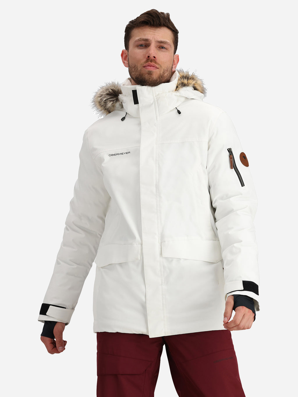 Obermeyer Men's Ridgeline Jacket w/ Faux Fur - Saint Bernard