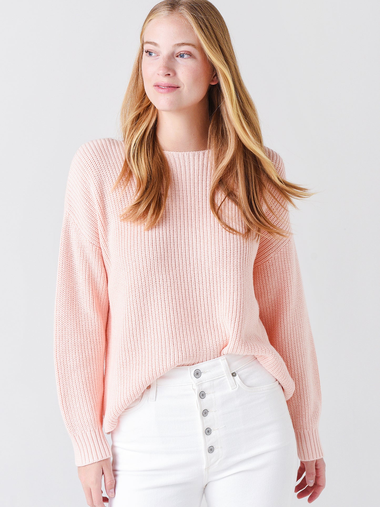 J Society Women's Cotton Shaker Sweater - Saint Bernard