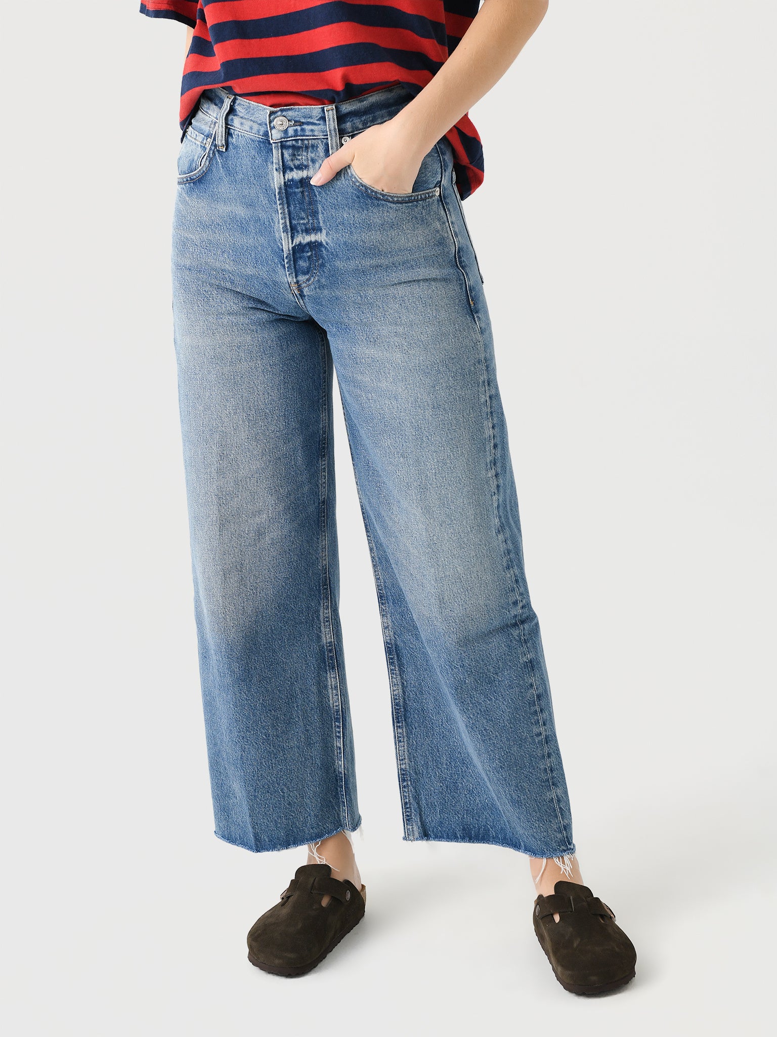 Citizens Of Humanity Women's Ayla Raw Hem Crop Jean - Saint Bernard