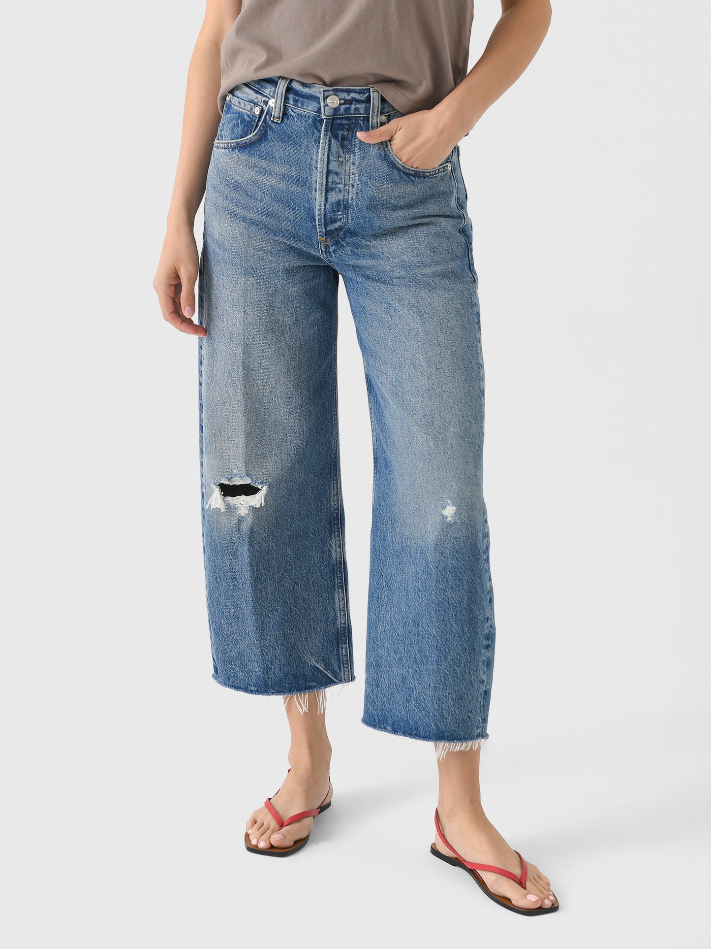 Citizens Of Humanity Women's Ayla Raw Hem Crop Jean - Saint Bernard