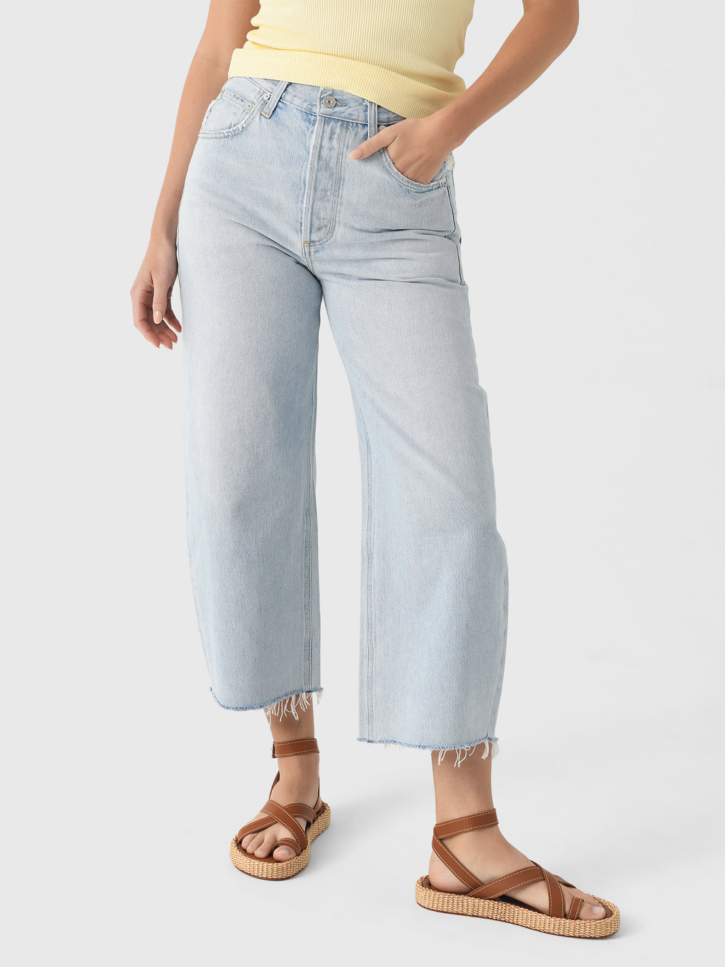Citizens Of Humanity Women's Ayla Raw Hem Crop Jean - Saint Bernard